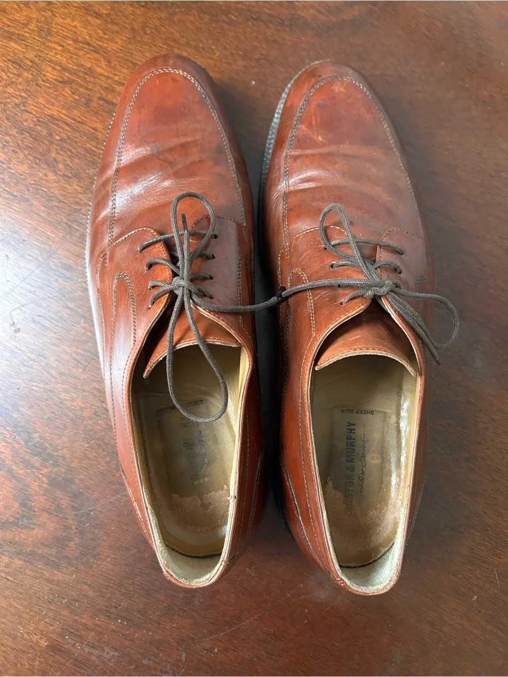 Johnston & Murphy Signature Series Shoes Men's Size 11 M Brown Leather Lace Up